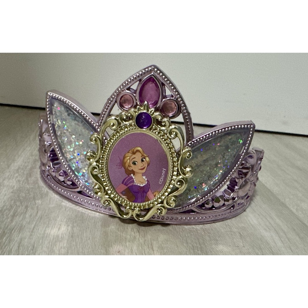 Disney Princess Rapunzel Tiara Crown Toy Purple Gemstones Fairytale Costume